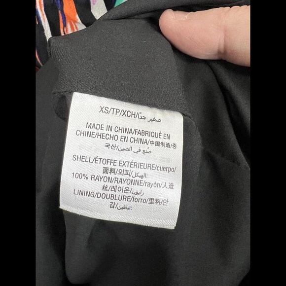 Trina Turk‎ x INC Colorful Sequin Collar Shift Mini Dress Bell Sleeve Size XS - Picture 4 of 4